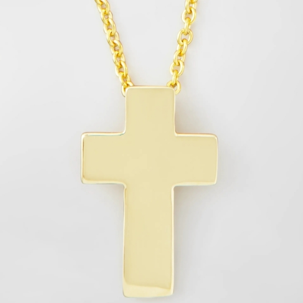 Roberto Coin Solid 18kt Gold Cross Pendant